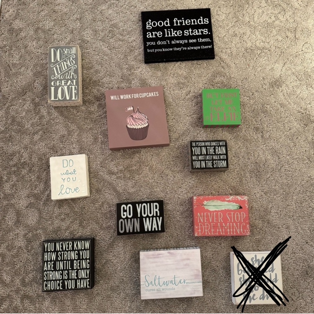 Inspirational Quote Wall Art Set